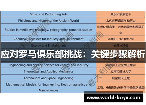 应对罗马俱乐部挑战：关键步骤解析