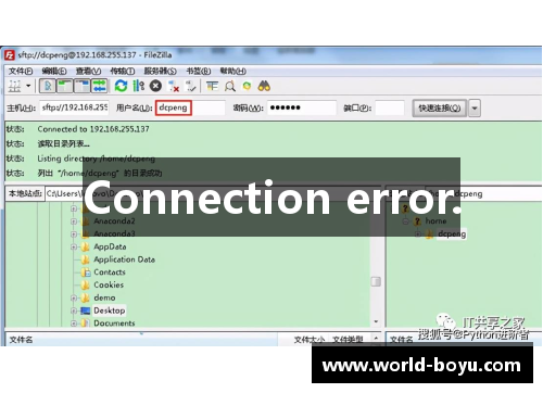 Connection error.